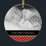 Baby's First Christmas Keepsake Ornaments<br><div class="desc">This keepsake ornament can be totally personalised by you to make a wonderful holiday gift for anyone who is celebrating their child's first christmas! Just change the template text to your information and the template photo to one of your own. If you need help, just click on the contact link...</div>