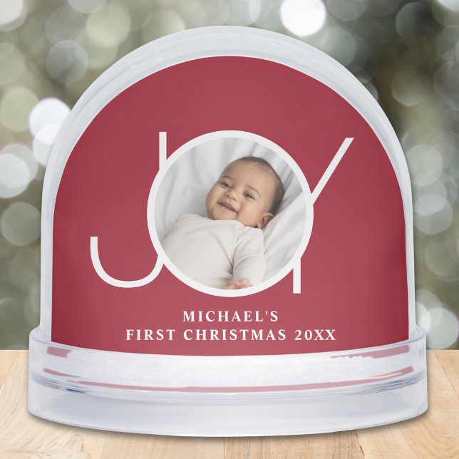 Baby's First Christmas Keepsake Photo Red  Snowglobe (Creator Uploaded)