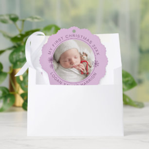 Baby's First Christmas Keepsake Photo Tree Decoration Card