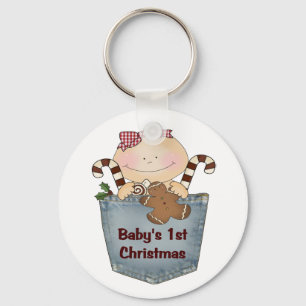 Baby's First Christmas Key Ring