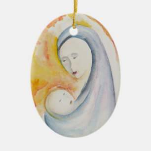 Baby's first Christmas Madonna and Child Ornament