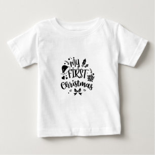 Baby's First Christmas Matching Family Baby T-Shirt