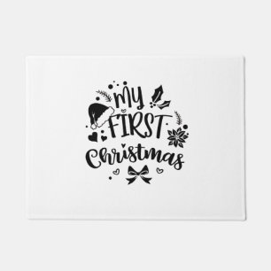 Baby's First Christmas Matching Family  Doormat