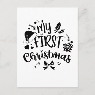 Baby's First Christmas Matching Family  Holiday Postcard