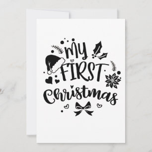 Baby's First Christmas Matching Family Invitation