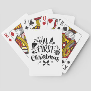 Baby's First Christmas Matching Family Playing Cards