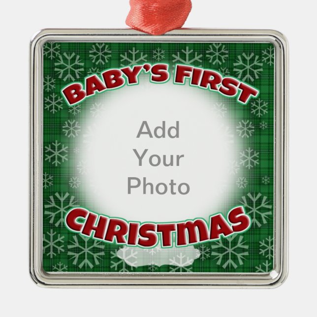Baby's First Christmas Metal Ornament (Front)