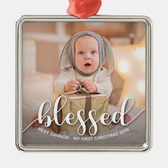 Baby's First Christmas Metal Ornament (Front)