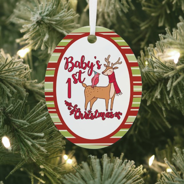 Baby's First Christmas Metal Tree Decoration (Insitu)