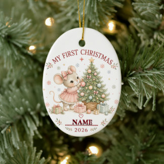 Baby's First Christmas MONOGRAM PHOTO ORNAMENT