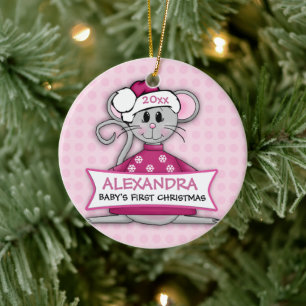 Baby's First Christmas Mouse Ornament