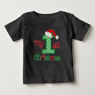 Baby's First Christmas - name customised - Baby T-Shirt