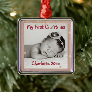 Baby's First Christmas, Name, Metal Ornament