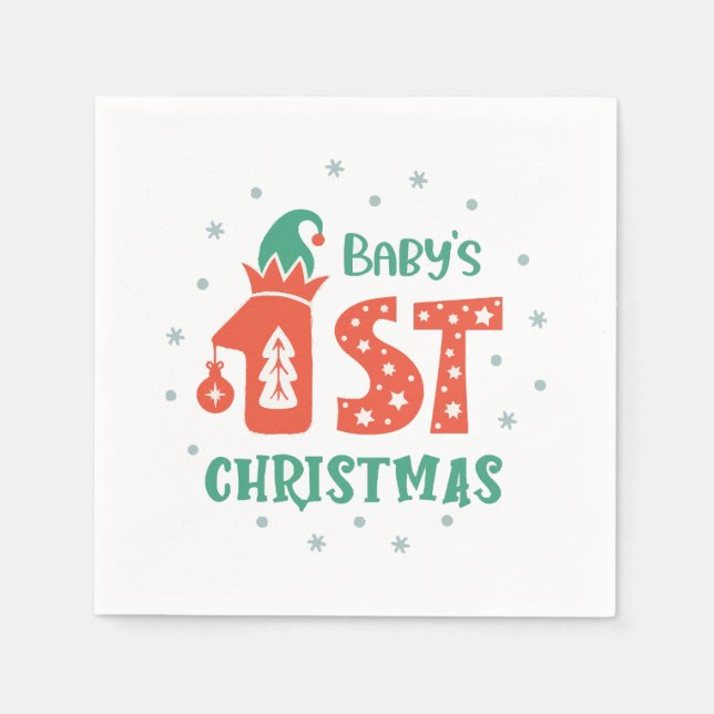 Baby's First Christmas  Napkin (Front)