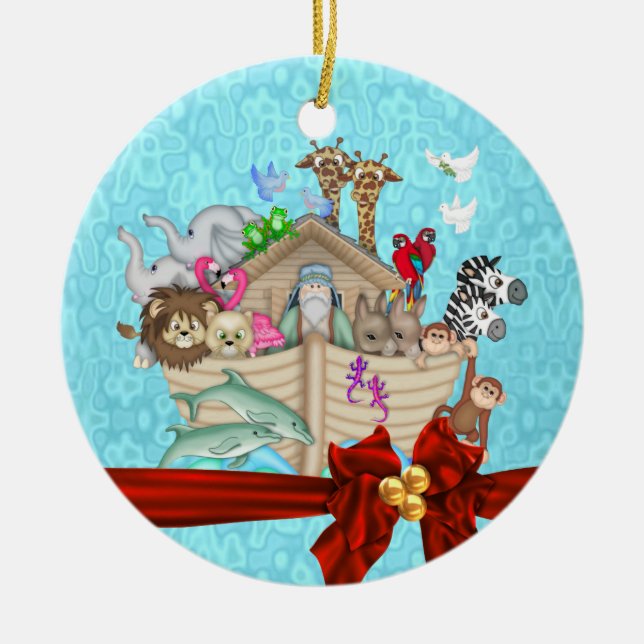 BABY'S FIRST CHRISTMAS  NOAHS ARK ORNAMENT (Front)
