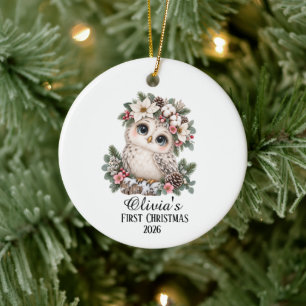 Baby's First Christmas Ornament Baby Owl