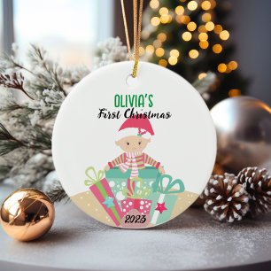 🎄Baby's First Christmas Ornament   Girl Design