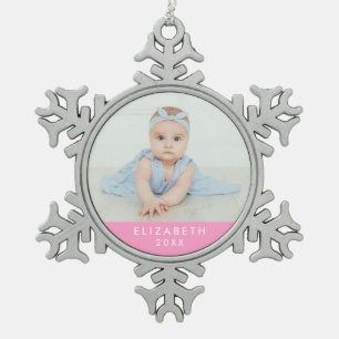 Baby's First Christmas Ornament Pink
