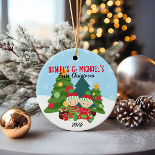 🎄Baby's First Christmas Ornament - Twin Boys