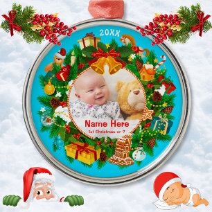 Baby's First Christmas Ornament with Photo