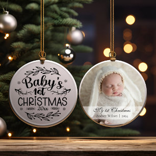 Baby's First Christmas Ornament With Picture