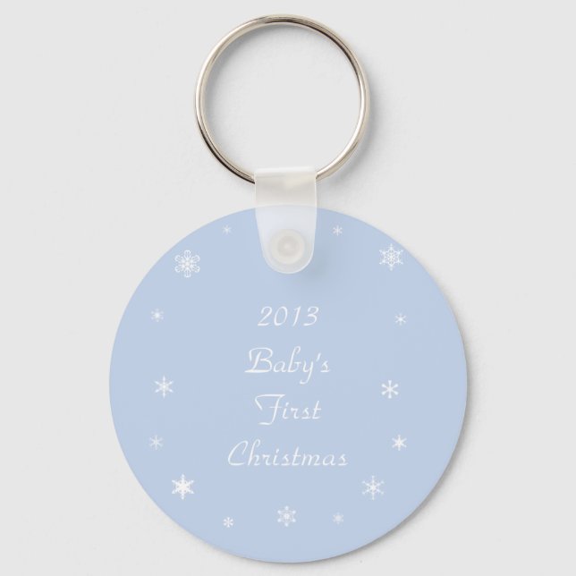 Baby's First Christmas Ornaments & Gifts Key Ring (Front)