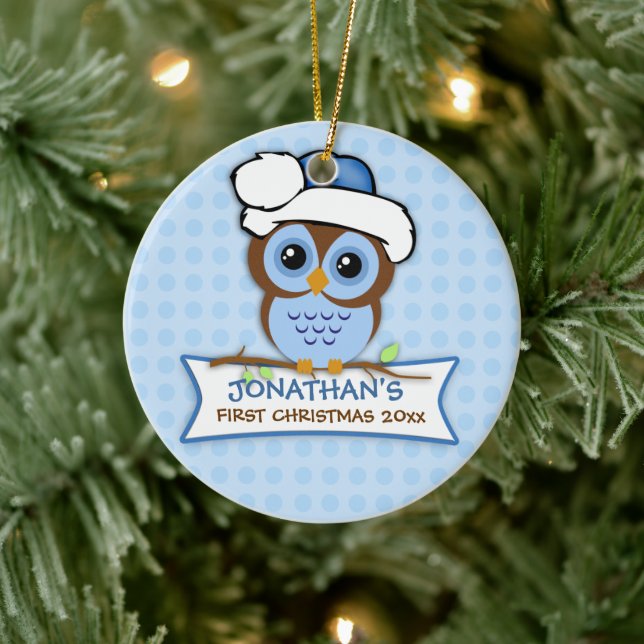 Baby's First Christmas Owl Ornament (Tree)