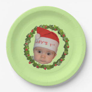 Baby's First Christmas Paper Plate