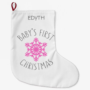 Baby's First Christmas - Personalise Name Large Christmas Stocking