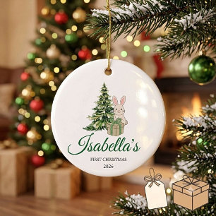 Baby's First christmas personalised ceramic  Ornament