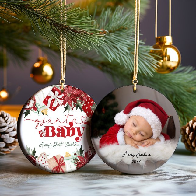 Baby's First Christmas Personalised Ceramic Ornament (Creator Uploaded)