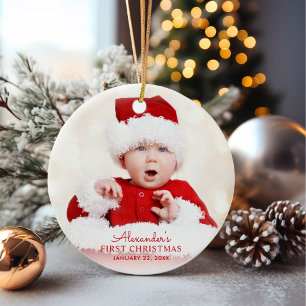 Baby's First Christmas Personalised Ceramic Ornament