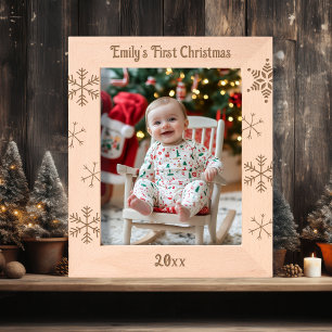 Baby's First Christmas Personalised Etched Frames
