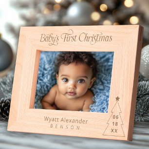 Baby's First Christmas Personalised  Etched Frames