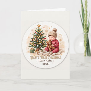 Baby's First Christmas Personalised Ornament Card