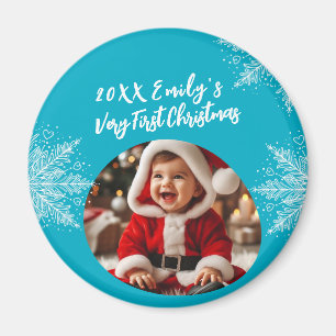Baby's First Christmas Personalised Photo Magnet