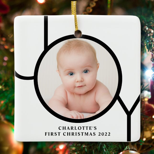 Baby's First Christmas Personilized Photo Ceramic Ornament (Creator Uploaded)