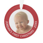 Baby's First Christmas Photo Custom Name and Year