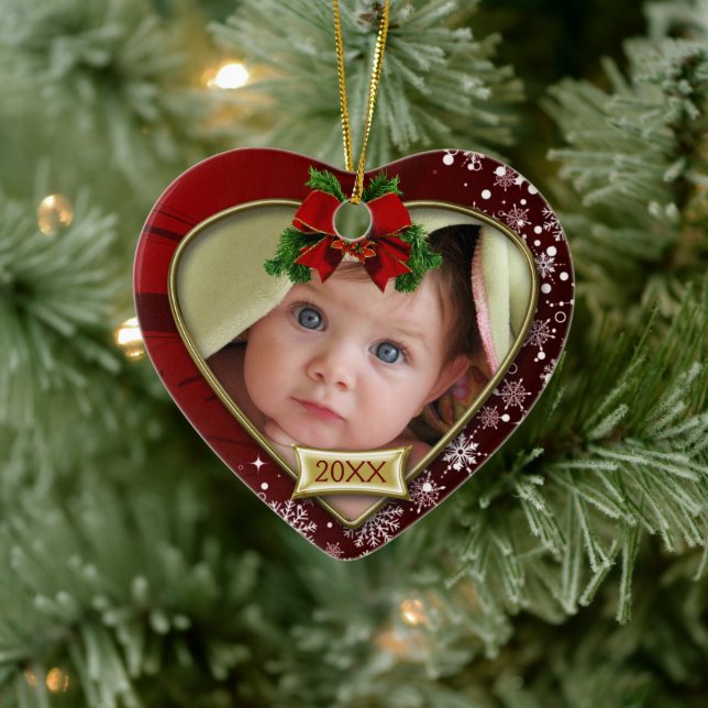 Baby's First Christmas Photo Frame Ornament (Tree)