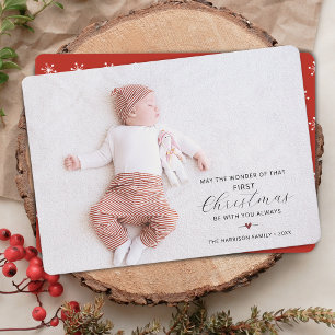 Baby's First Christmas Photo Holiday Card
