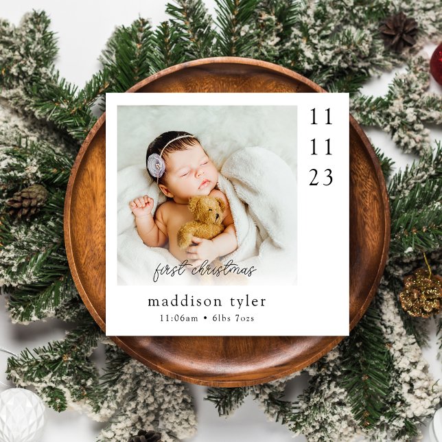 Baby's First Christmas Photo Holiday Card (Creator Uploaded)