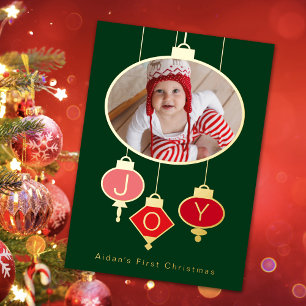 Baby's First Christmas Photo Holiday Card