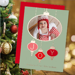Baby's First Christmas Photo Holiday Card