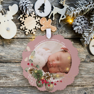 Baby's First Christmas Photo Keepsake Tree Decoration Card