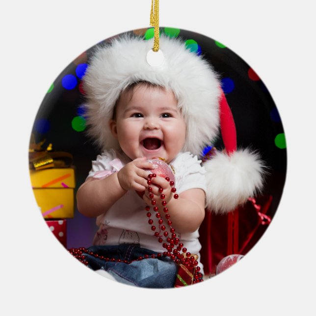  Baby's First Christmas Photo Ornament (Back)