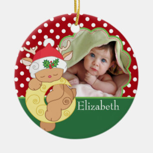 Baby's First Christmas Photo Ornament Deer