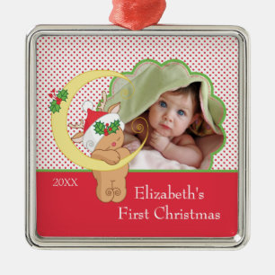 Baby's First Christmas Photo Ornament Reindeer