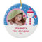 Babys First Christmas Photo Ornament Snowman