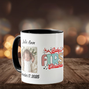 Baby's First Christmas Photo Personalise Mug
