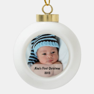 Baby's First Christmas Photo Snowflake Ornament